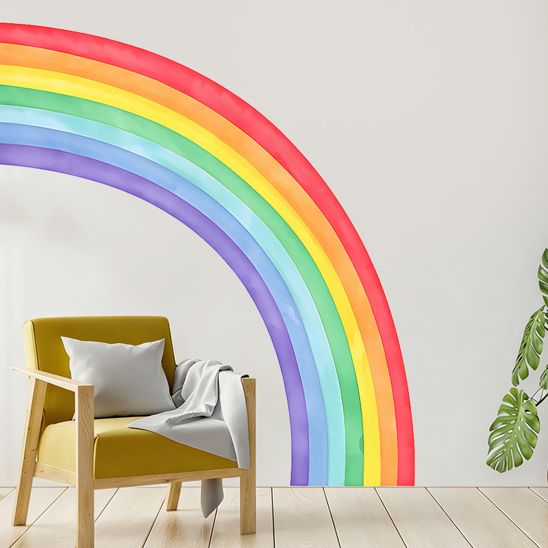 Pvc Panel Background - Grandi adesivi murali arcobaleno, decorazioni autoadesive